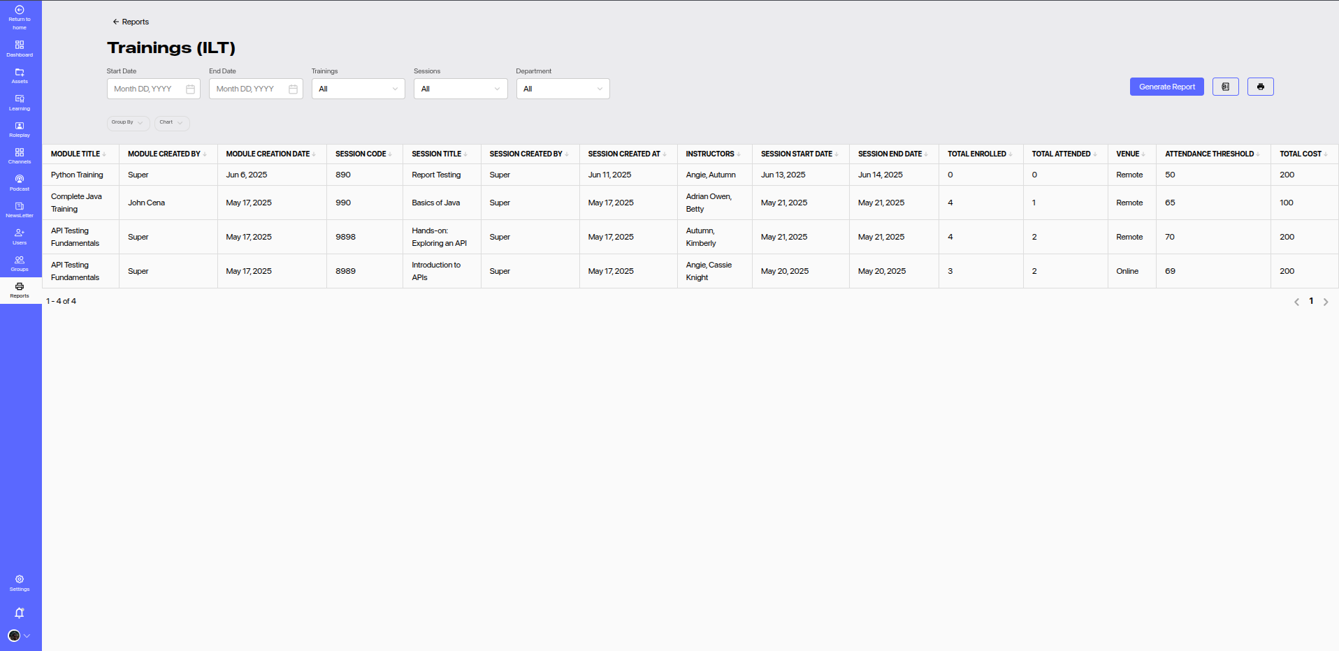 ILT Report